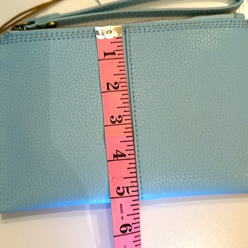 New Hobo Light Blue Leather Wristlet - Picture 6 of 8